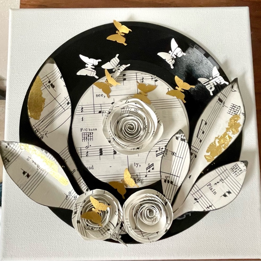 Vintage 45 3D vinyl record art